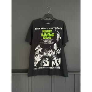 Night of The Living Dead Hifidelity Movie Poster Black T Shirt Size Large